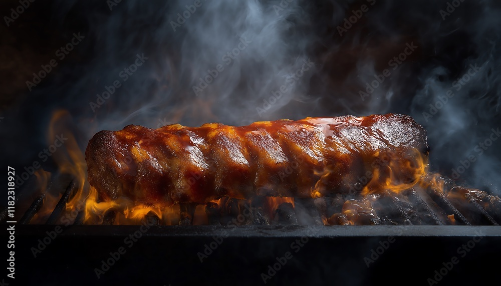 Barbecue ribs grilling Barbecue ribs grilling