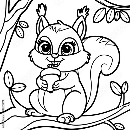 squirrel with acorn