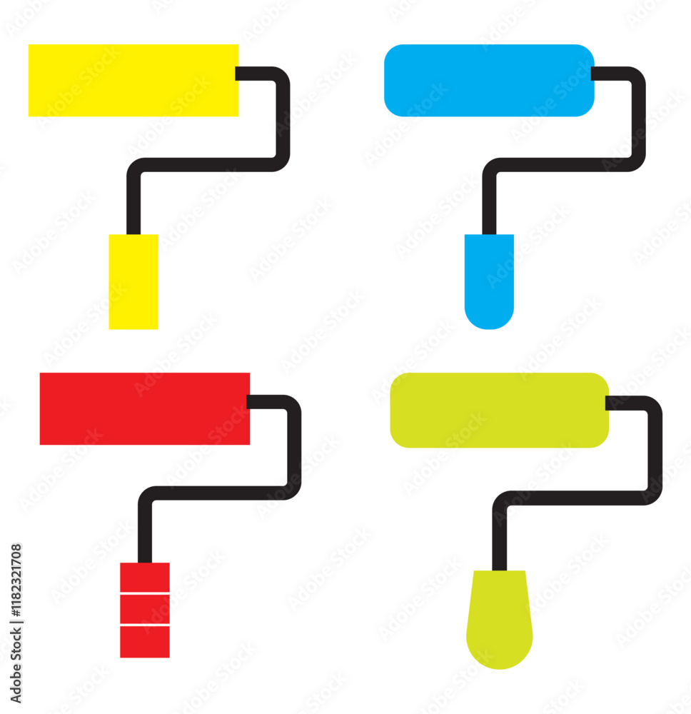 Paint icon vector illustration. paint brush sign and symbol. paint roller icon vector . Paint icon vector illustration. paint brush sign and symbol. paint roller icon vector .