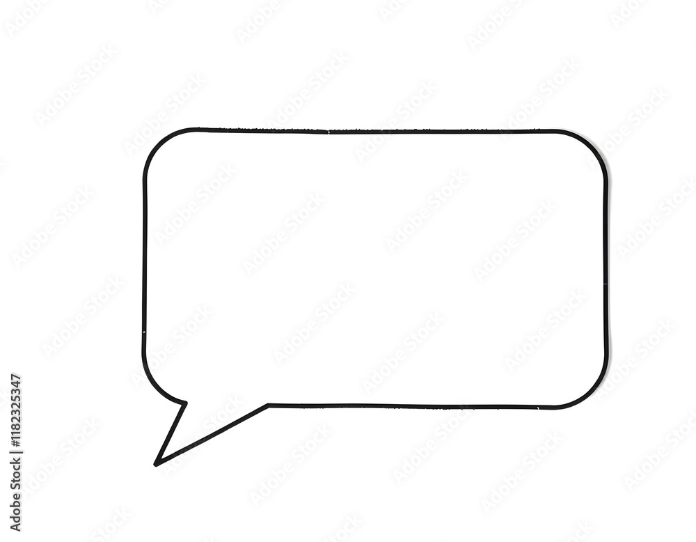 Speech Bubble with Rounded Corners Isolated on White Background Speech Bubble with Rounded Corners Isolated on White Background