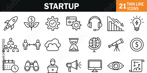 Innovative Startup Icon Representing Entrepreneurship, Growth, and New Business Ventures"