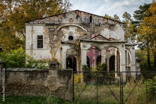 Spitzer historical castle house abandoned. Serbia. Vojvodina. Fruska Gora. photo