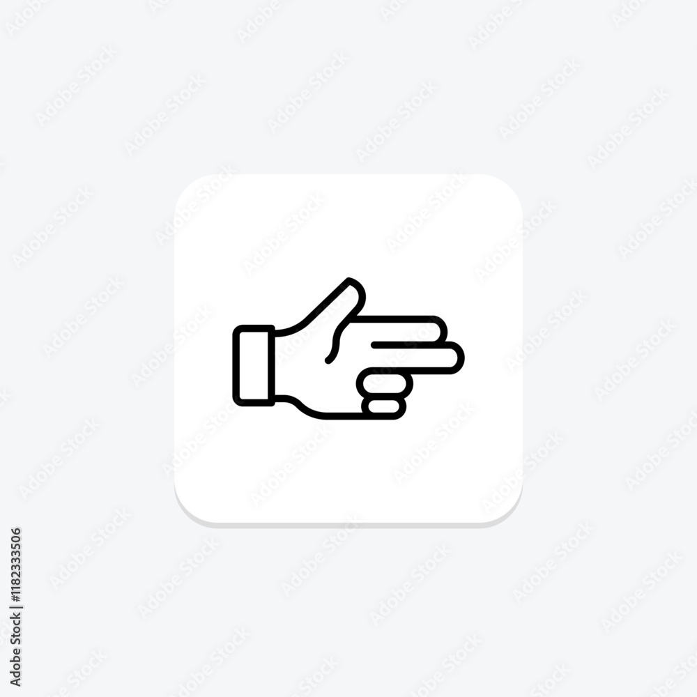 Shoot Hand line icon , vector, pixel perfect, illustrator file Shoot Hand line icon , vector, pixel perfect, illustrator file