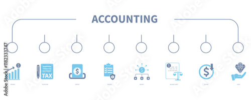 Accounting banner web icon vector illustration concept