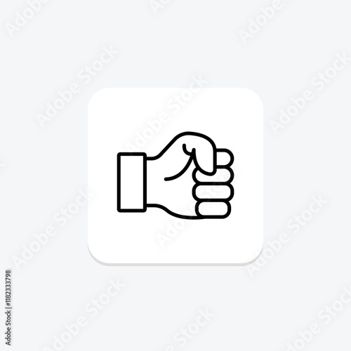 Fist line icon , vector, pixel perfect, illustrator file photo