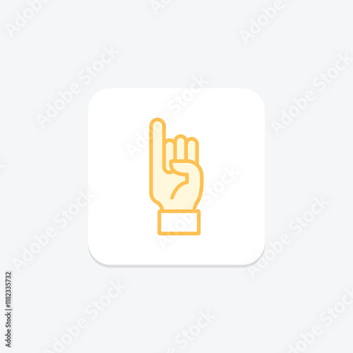 Little Finger duotone line icon , vector, pixel perfect, illustrator file photo