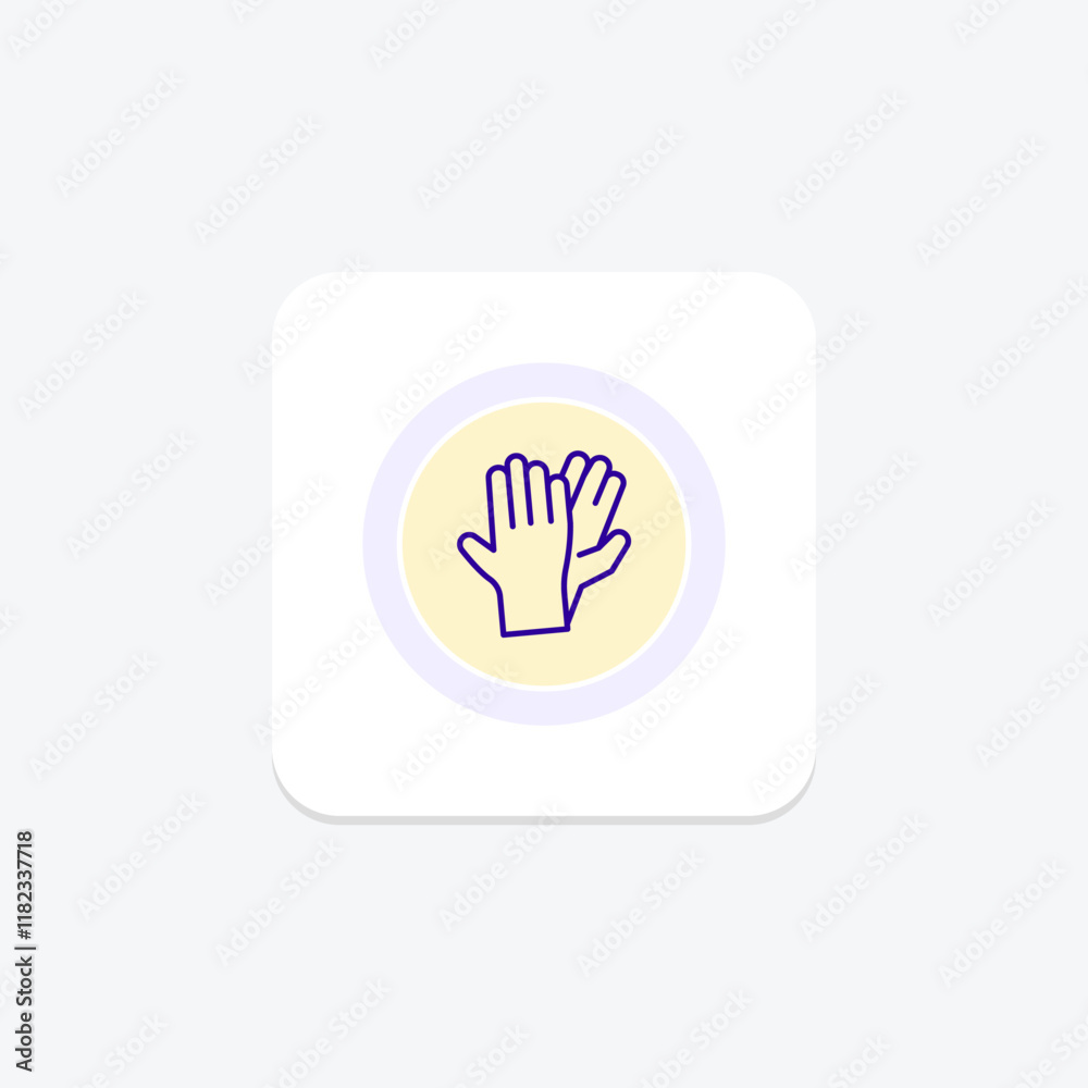 Fototapeta premium High Five Hand color circle icon , vector, pixel perfect, illustrator file
