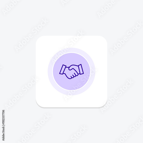 Agreement color circle icon , vector, pixel perfect, illustrator file photo