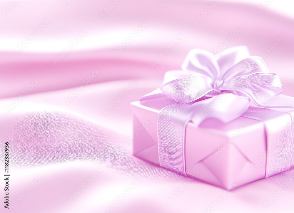 Obraz premium A modern valentines day promotional banner featuring hearts, gifts, and jewelry on a pink backdrop for a discount promotion