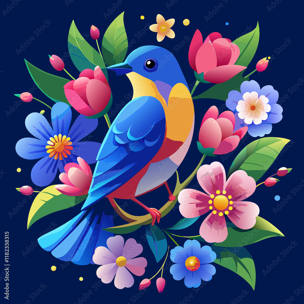 Fototapeta premium birds on the branch