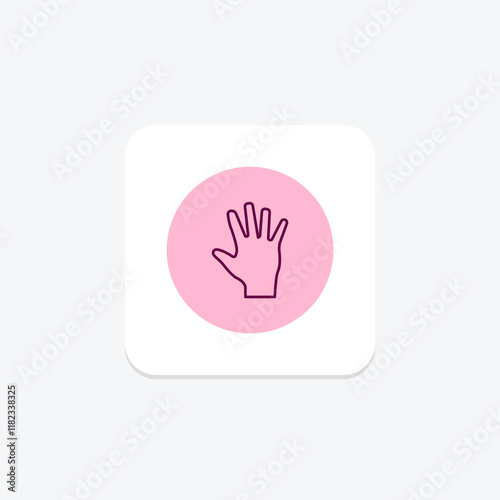 Palm Hand pentaglow , vector, pixel perfect, illustrator file photo