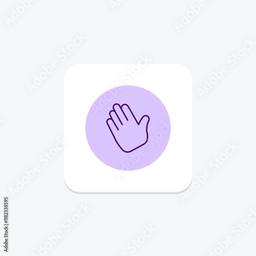 Bye Hand pentaglow , vector, pixel perfect, illustrator file photo