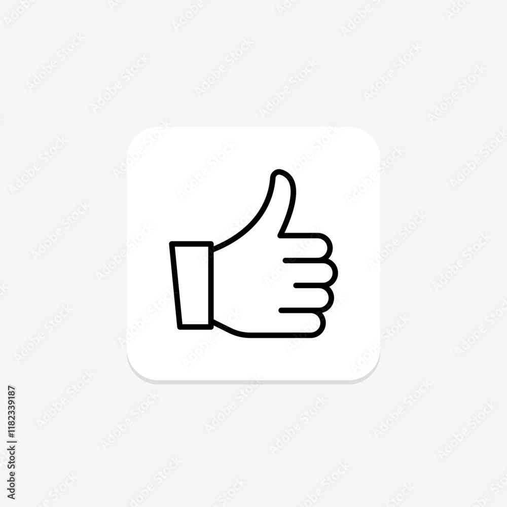 Like Hand line icon , vector, pixel perfect, illustrator file Like Hand line icon , vector, pixel perfect, illustrator file