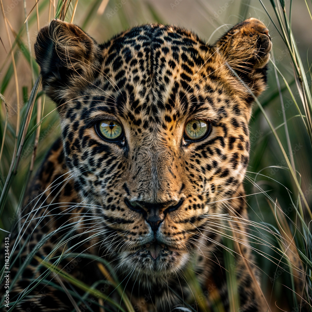Obraz premium Close up portrait of a Jaguar