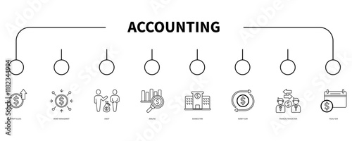 Accounting banner web icon vector illustration concept