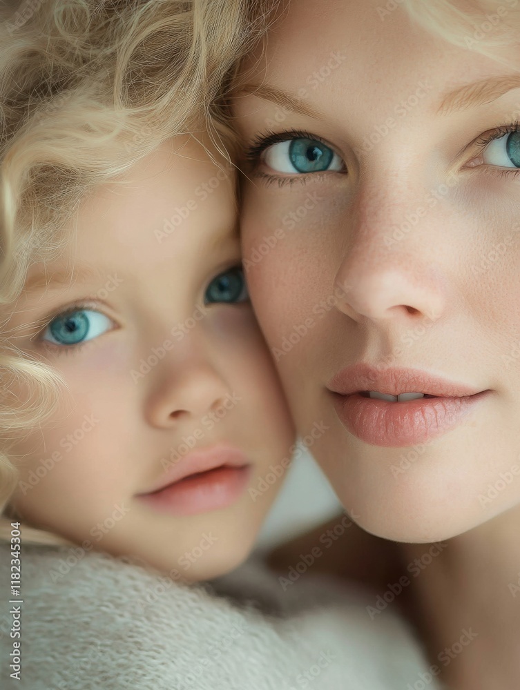 Mother and child sharing a tender moment showcasing connection and love in a soft natural light setting Mother and child sharing a tender moment showcasing connection and love in a soft natural light setting