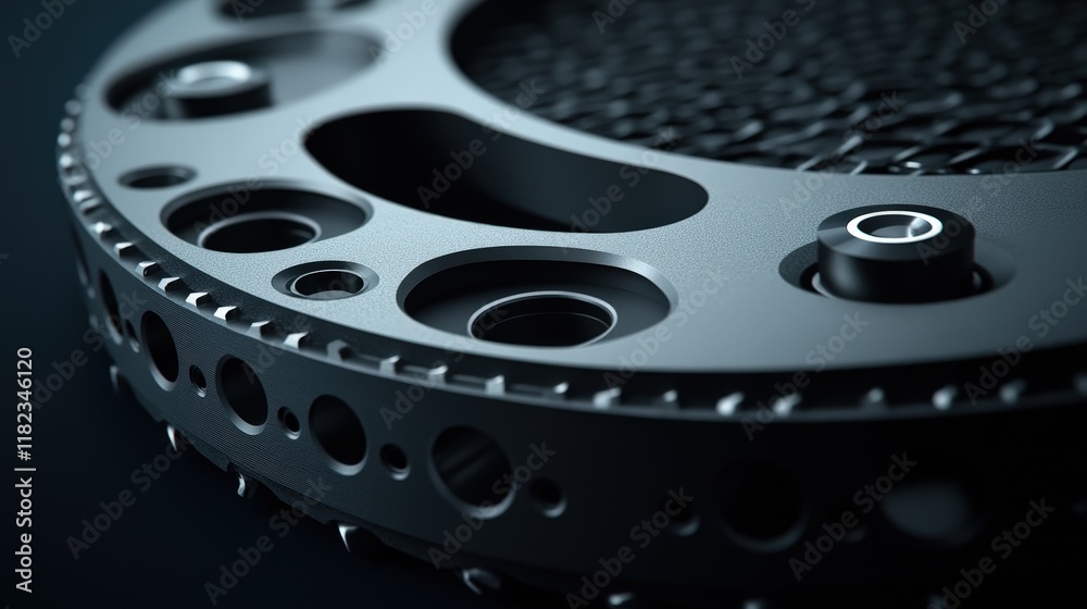 A close-up of a precision-engineered circular component with intricate details and textured surface. Ideal for industrial machinery or scientific instruments. A close-up of a precision-engineered circular component with intricate details and textured surface. Ideal for industrial machinery or scientific instruments.