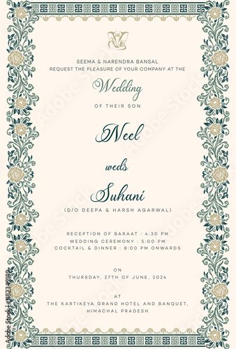 Royal Indian Wedding Invitation Template