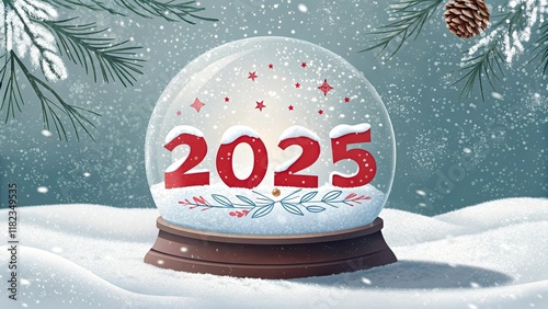 Magical snow globe showcasing 
