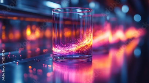 Wallpaper Mural Glass Contains Illuminated Particle Swirl Design Torontodigital.ca