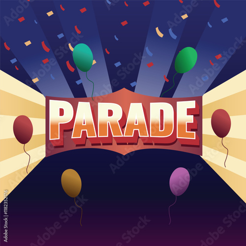 A vibrant and celebratory image of a parade banner.