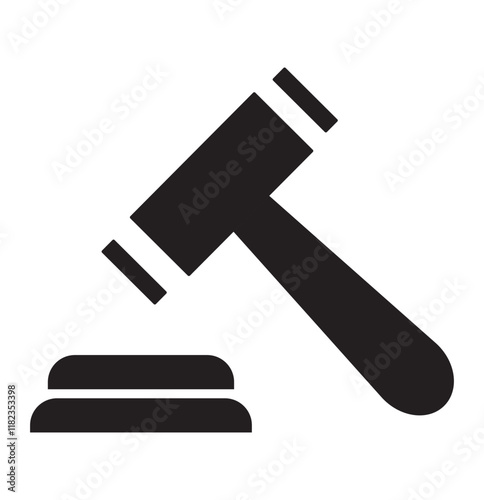 Judge gavel icon. 