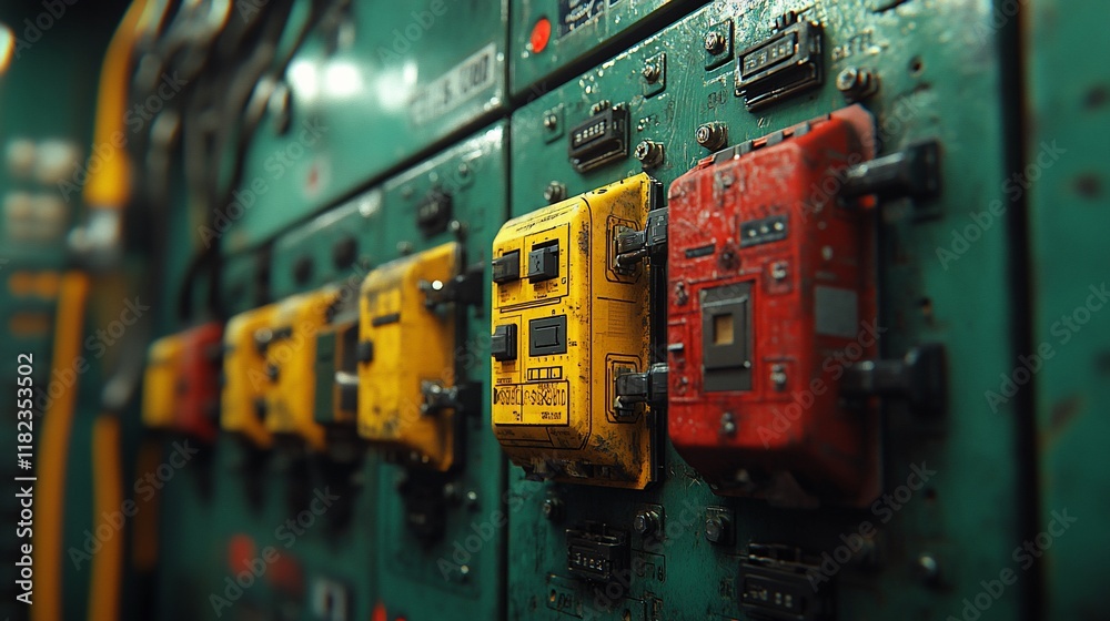 Weathered Industrial Control Panel Switches And Boxes Weathered Industrial Control Panel Switches And Boxes