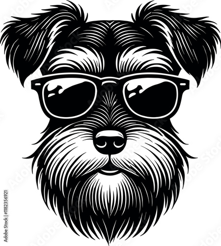 Miniature Schnauzer Dog Face Vector Black Silhouette Cricut Design T-ShirtMiniature, Schnauzer, Dog, Face, Vector, Black, Silhouette, Cricut, Design, T-Shirt, Crafts, Graphic, Clipart, SVG, Art, EPS,  photo