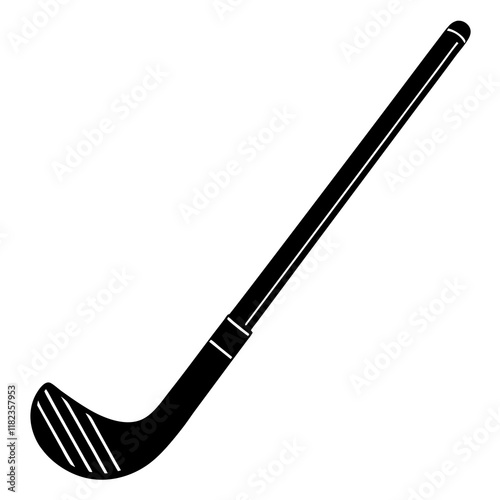 Field hockey stick silhouette vector illustration