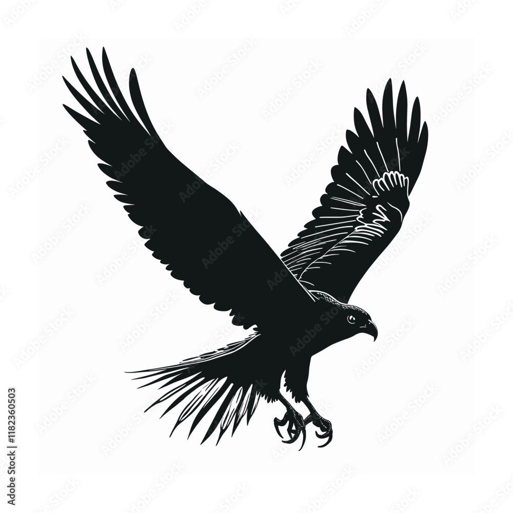 Obraz premium Bird silhouette vector illustration