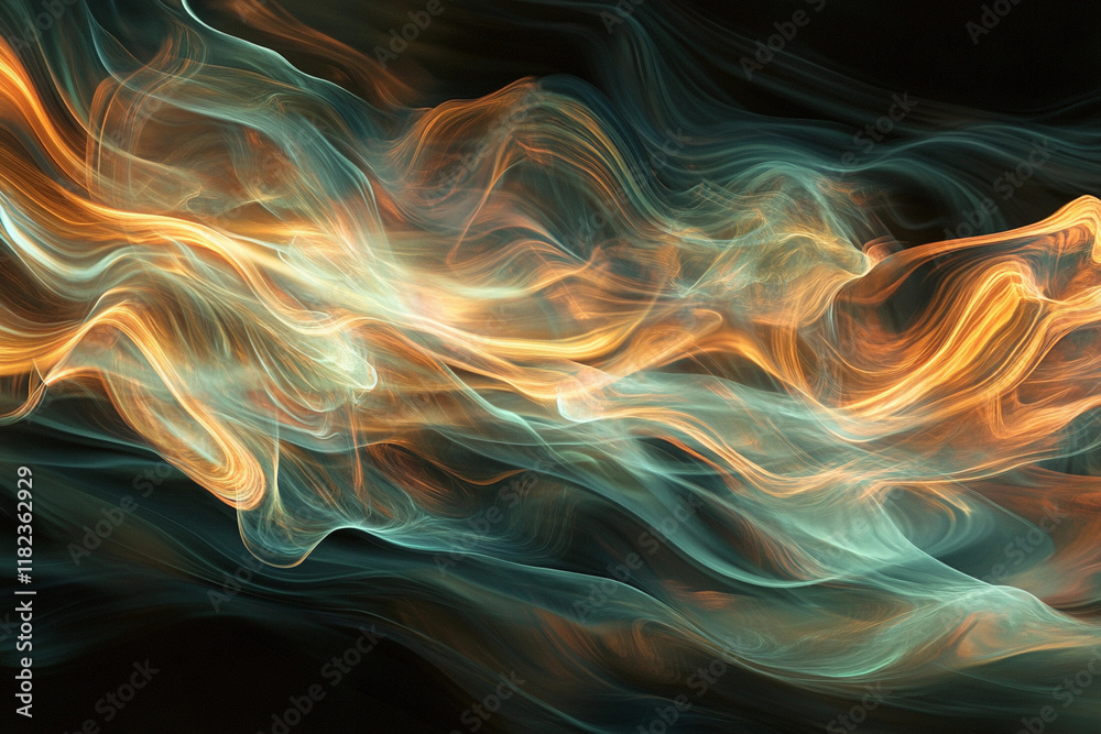 Fototapeta premium Fluid Lens Flare Streams in Pastel Tones