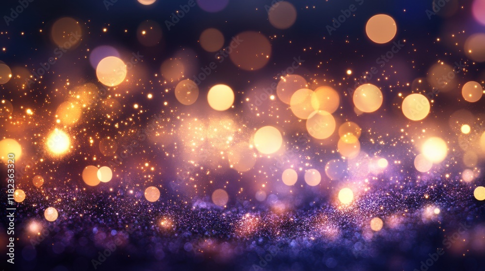 Dynamic light highlights sophisticated aesthetic bokeh accents high detail glittering violet and champagne textures Dynamic light highlights sophisticated aesthetic bokeh accents high detail glittering violet and champagne textures