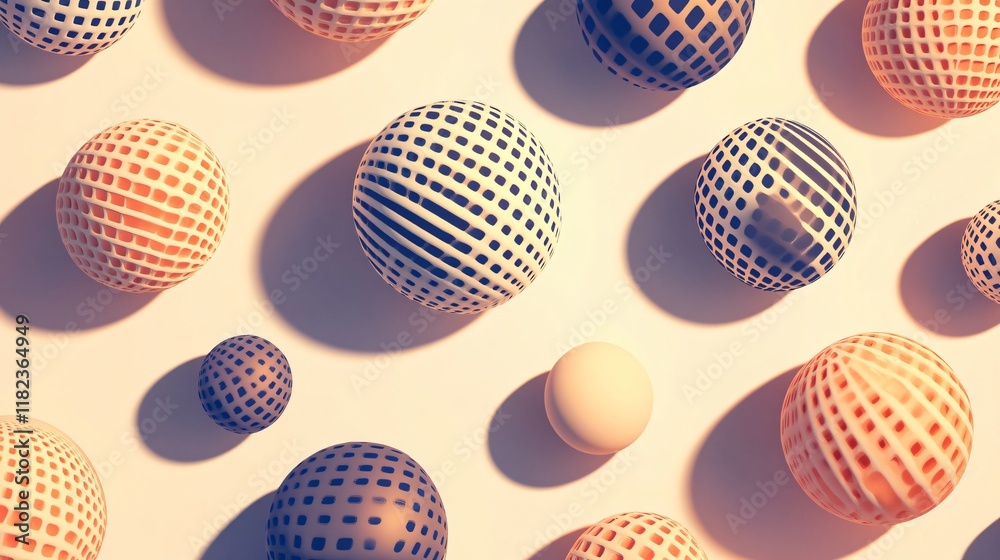 Abstract 3D Patterned Sphere Background Abstract 3D Patterned Sphere Background