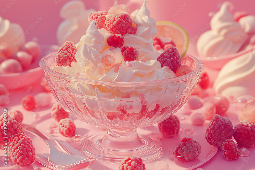 Cupcake in cafe. generative AI