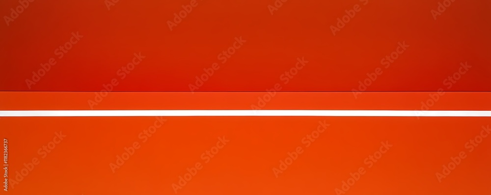 Bright Tangerine Orange Wallpaper with a Sharp White Line Background