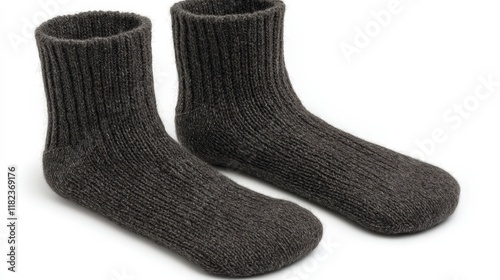Wallpaper Mural Cozy dark gray wool socks ideal for cold weather. Perfect for lounging at home or wearing with boots providing warmth and comfort. Torontodigital.ca