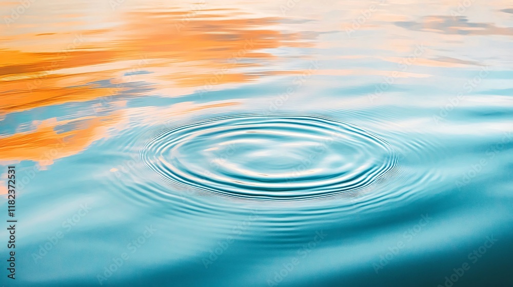 Abstract Water Ripples Sunset Reflection Serenity Abstract Water Ripples Sunset Reflection Serenity