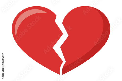 Broken Heart Illustration - Emotional Relationships and Heartache Concept Art