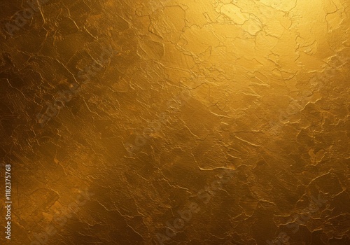 Golden texture, metallic surface, abstract background, rich warm tones, bronze patina, luxurious, brushed metal effect, shimmering, textured gold leaf, uneven surface, light reflection, high-end mater