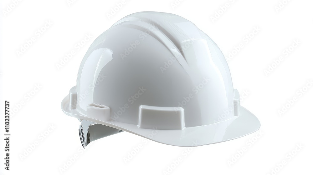Fototapeta premium White Construction Hard Hat for Safety Use