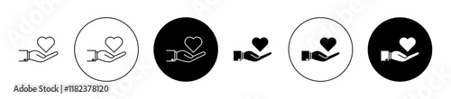 Quality of life icons set in black filled and outlined style