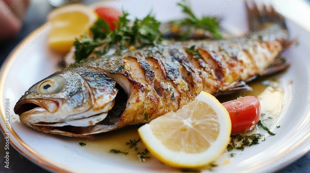 Grilled Fish with Lemon and Herbs Grilled Fish with Lemon and Herbs