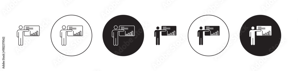 Training Icons vectors. black solid and liner versions Training Icons vectors. black solid and liner versions