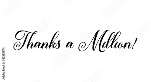 Thanks a Million, Vector Illustration Isolated on white background