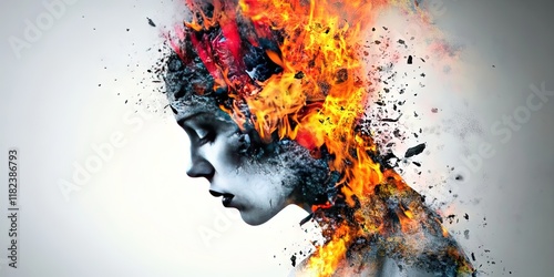 ptsd and trauma mental health disorder concept