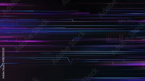 Futuristic blue abstract background featuring circuit board circles and various tech elements.
