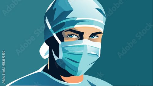 Focused Surgeon Ready to Operate.eps