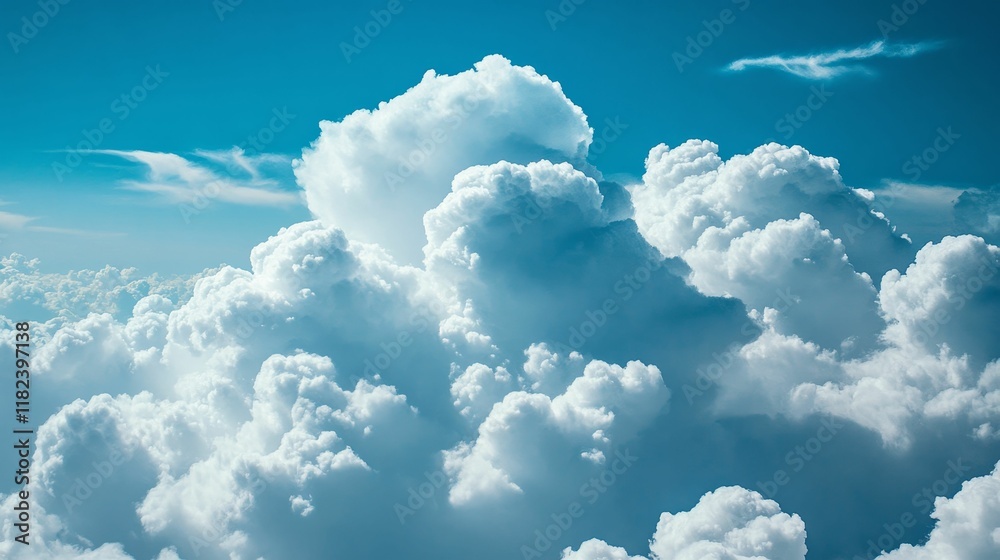 Fluffy white clouds against a blue sky. Fluffy white clouds against a blue sky.