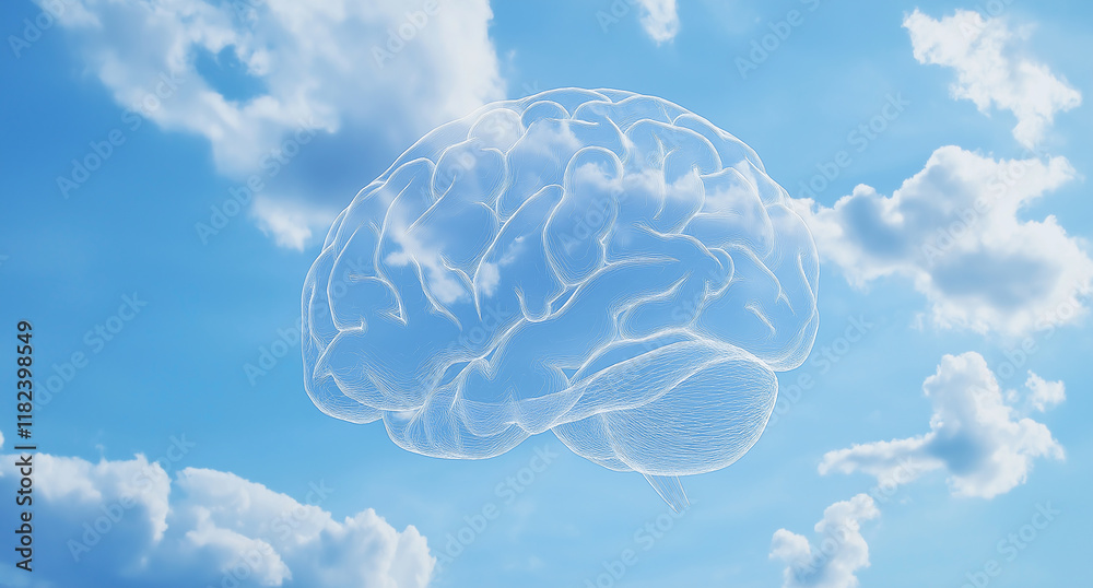 A cloud shaped like the human brain A cloud shaped like the human brain