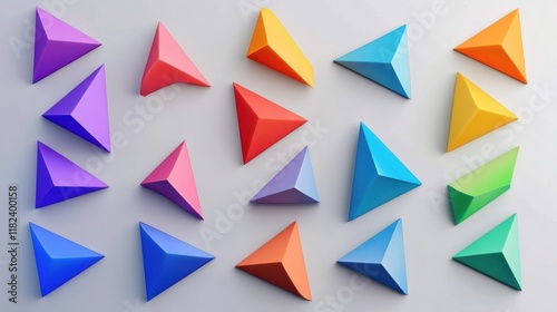 Free Download Dynamic gradient triangles display studio setting digital art vibrant colors aesthetic design visual creativity - GFXLoad